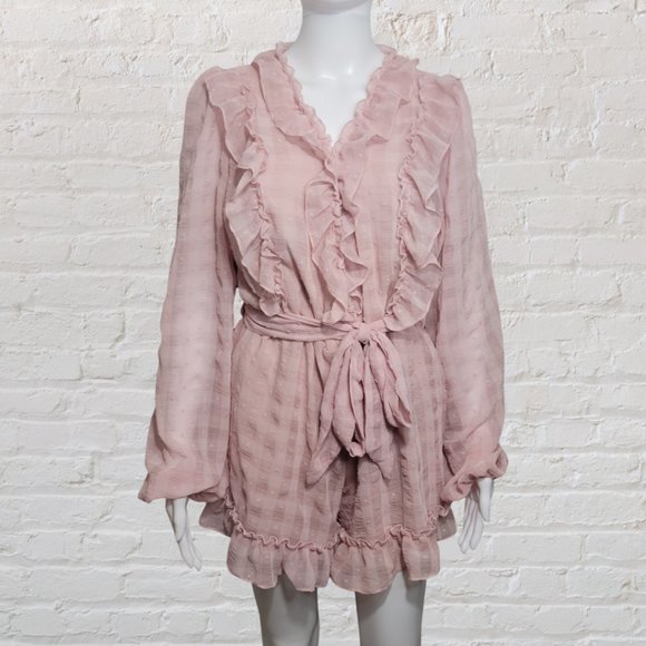 NWT Fashion Nova Cassandra Plaid Romper - Size: XL, Color: Pink ****NWT**** - Picture 4 of 9